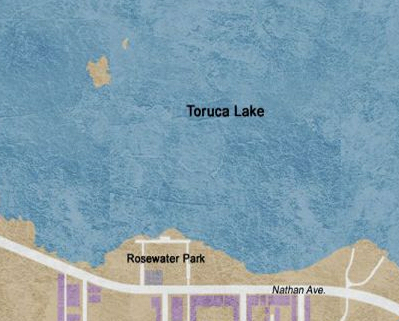 Mapa z nazw Toruca Lake